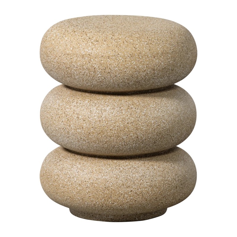 SIDE TABLE DOTS BEIGE POLY